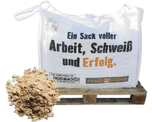 FLAIRSTONE Big Bag Fugensand 0 mm - 1 mm ca. 850 kg = 0,5 cbm Big Bag mit Sand auf einer Palette