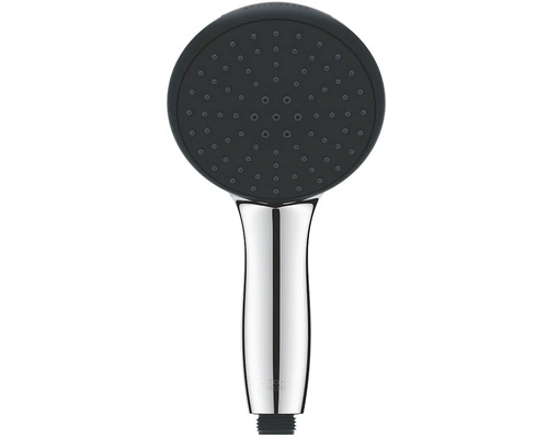Handbrause mit Chromgriff und schwarzem Kopf