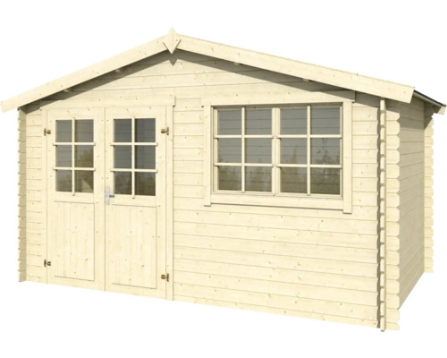 Holzgartenhaus mit Doppeltür und Fenster