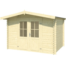 Gartenhaus aus Holz mit Doppeltür und Fenstern