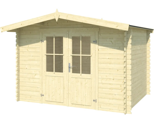 Gartenhaus aus Holz mit Doppeltür und Fenstern