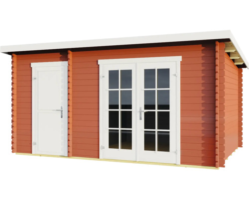 Holzgartenhaus mit Doppeltür und Seitentür