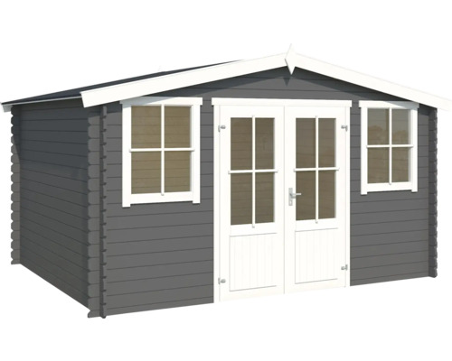 Gartenhaus aus Holz mit Doppeltür und Fenstern