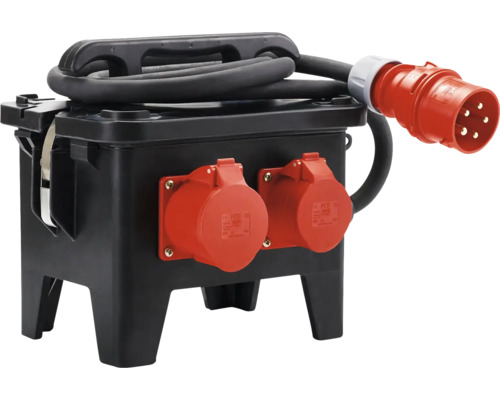 HEDI Stromverteiler 4x Steckdosen 250V, 1x CEE-Steckdose 400V/5x16A, 1x CEE-Steckdose 400V/5x32A, eingebaute Sicherungen + FI-Schutzschalter 2,5 m HEDI Stromverteiler 4x Steckdosen 250V, 1x CEE-Steckdose 400V/5x16A, 1x CEE-Steckdose 400V/5x32A, eingebaute Sicherungen + FI-Schutzschalter 2,5 m