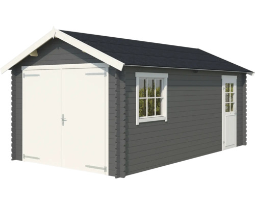 Holzgartenhaus mit Doppeltür, Fenster und Seitentür