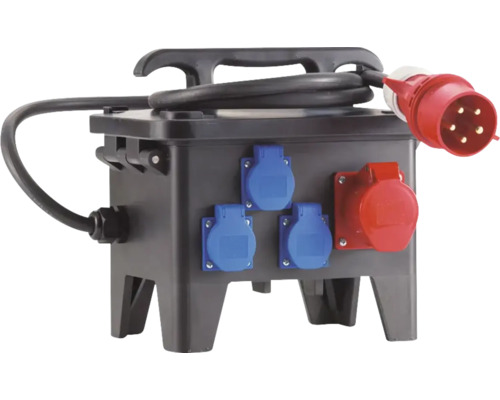 HEDI Stromverteiler 3x Steckdose 250V, 1x CEE-Steckdose 400V/5x16 A, 2x CEE Steckdosen 400V/5x32A, eingebaute Sicherungen + FI-Schutzschalter 2,5 m HEDI Stromverteiler 3x Steckdose 250V, 1x CEE-Steckdose 400V/5x16 A, 2x CEE Steckdosen 400V/5x32A, eingebaute Sicherungen + FI-Schutzschalter 2,5 m