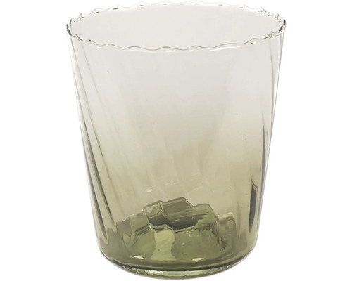 Klares Trinkglas mit gewirbeltem Design