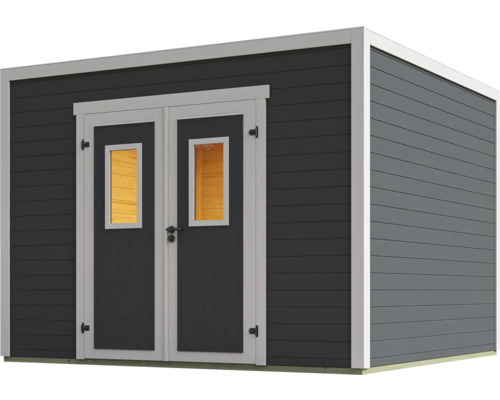 Gartenhaus mit Doppeltür und Fenstern