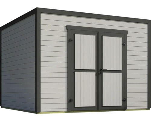 Gartenhaus Outdoor Life Fynn 3 294,4 x 300 cm hellgrau