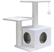 Katzenkratzbaum mit Liegeflächen, Spielball und Katzenhöhle