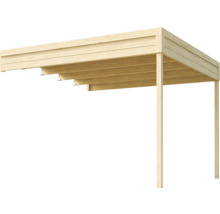 Holzcarport mit Pfosten und Dach