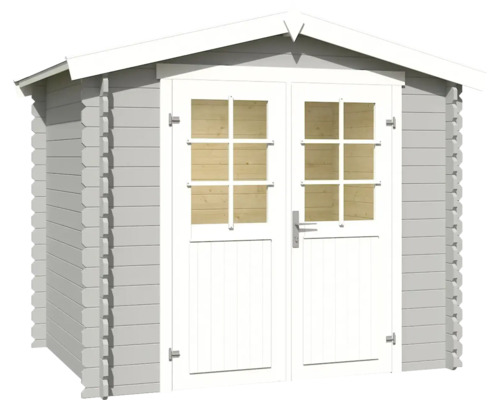 Gartenhaus aus Holz mit Doppeltür und Fenstern