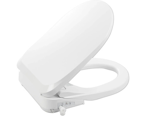 form & style Dusch-WC-Sitz Pagan weiß mit Absenkautomatik mit Fön, LED Nachtlicht; Sitzheizung und Fernbedienung, Wassertemperatur einstellbar Toilettensitz mit Absenkautomatik