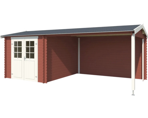 Gartenhaus mit Anbau aus Holz