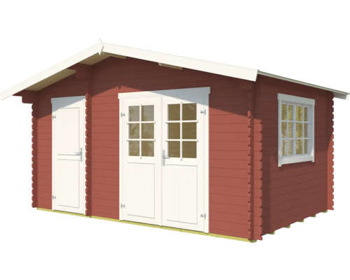 Gartenhaus mit Doppeltür, Einzeltür und Fenster