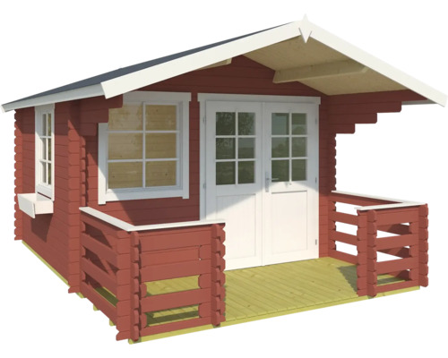 Holzgartenhaus mit Fenster und Doppeltür