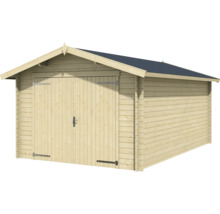 Holzgarage mit Satteldach und Doppeltür