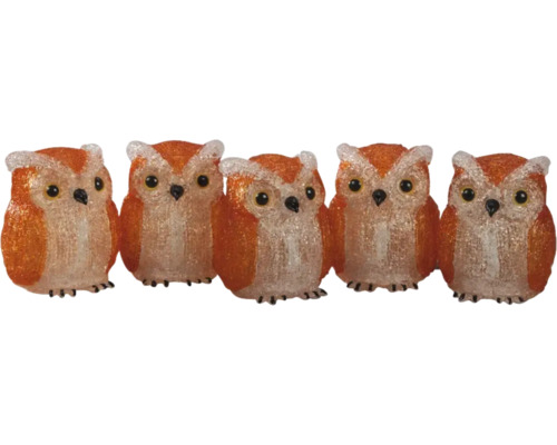 Dekorative Eulenfiguren aus Kunststoff
