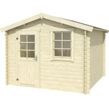 Holzgartenhaus mit Fenster und Tür