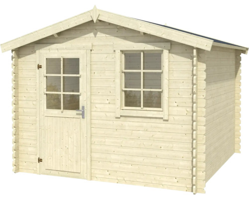 Holzgartenhaus mit Fenster und Tür