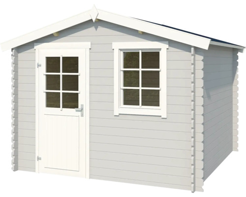 Holzgartenhaus mit Fenster und Tür