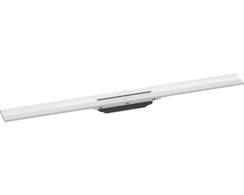 Fertigset Duschrinne hansgrohe RainDrain Flex 900 mm kürzbar weiß matt Wandmontage 56052700 ohne Grundkörper
