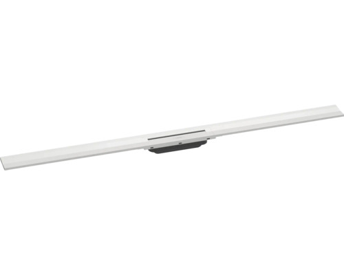 Fertigset Duschrinne hansgrohe RainDrain Flex 1200 mm kürzbar weiß matt Wandmontage 56054700 ohne Grundkörper