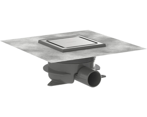 Punktablauf hansgrohe RainDrain Spot Plus 150/150 edelstahl gebürstet 56225800 Duschablauf mit Dichtmanschette für bodengleiche Duschen