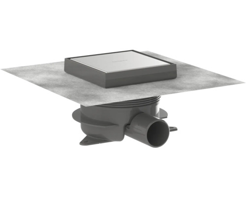 Punktablauf hansgrohe RainDrain Spot Plus 150/150 edelstahl gebürstet einseitig befliesbar 56226800