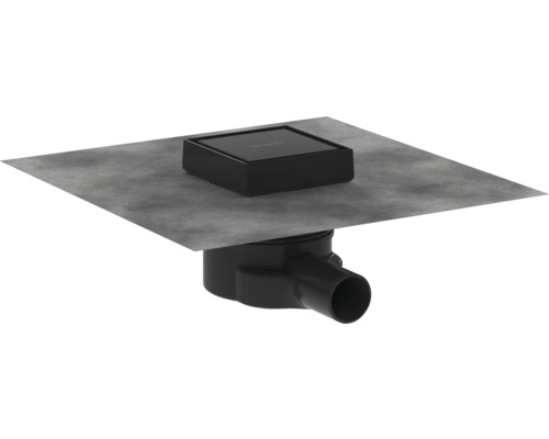 Punktablauf hansgrohe RainDrain Point 100/100 schwarz matt rückseitig befliesbar 56247670