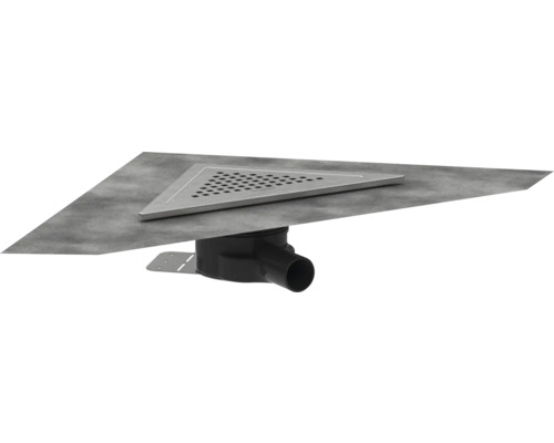 Punktablauf hansgrohe RainDrain Corner 240/240 edelstahl gebürstet 56252800 Dreieckige Duschrinne mit Ablaufgarnitur