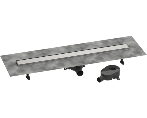 Duschrinne hansgrohe RainDrain Go 900 mm für flache und Standard Installation edelstahl gebürstet rückseitig befliesbar 56274800