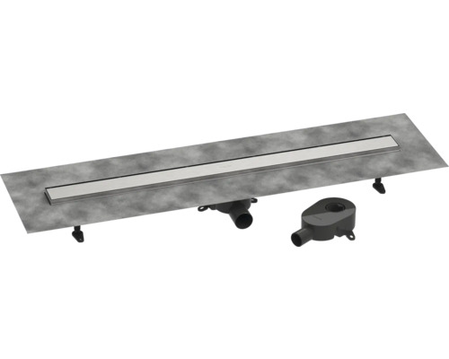 Duschrinne hansgrohe RainDrain Go 1000 mm für flache und Standard Installation edelstahl gebürstet rückseitig befliesbar 56275800