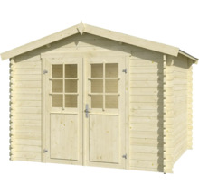 Holzgartenhaus mit Doppeltür und Fenstern