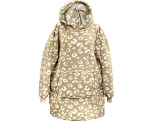 Hoodie-Decke mit Leopardenmuster und Kapuze