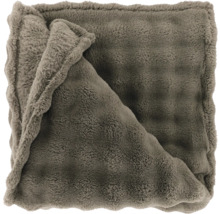 Graue Kuscheldecke aus Kunstfell