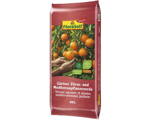 FloraSelf Gärtner Zitrus- und Mediterranpflanzenerde in einer 40 Liter Packung