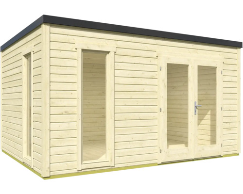 Holzgartenhaus mit Doppeltür und Einzeltür