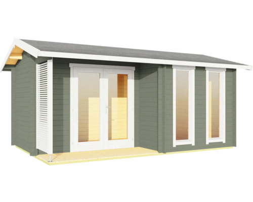 Gartenhaus aus Holz mit Doppeltür und Fenstern