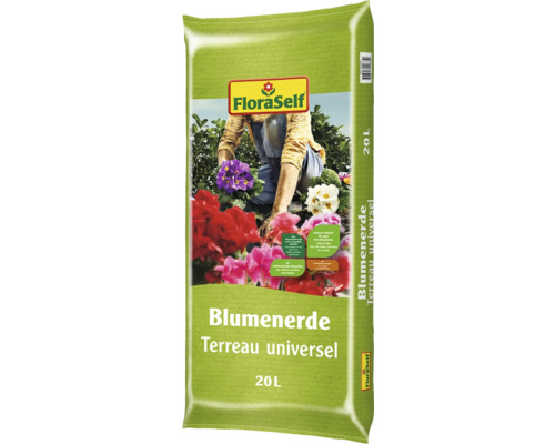Blumenerde im 20 Liter Sack