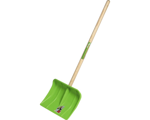 Kunststoff Schneeschaufel mit Holzstiel