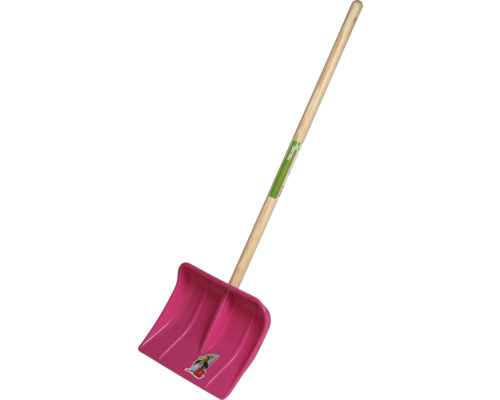 Schneeschaufel mit Holzstiel