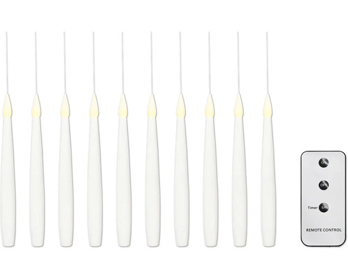 Zehn kabellose LED-Kerzen mit Fernbedienung
