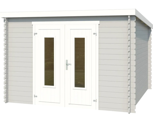 Gartenhaus aus Holz mit Doppeltür und Fenstern