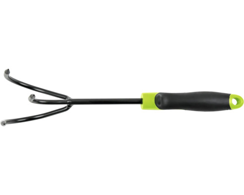 Gartenkralle mit drei Zinken und ergonomischem Griff