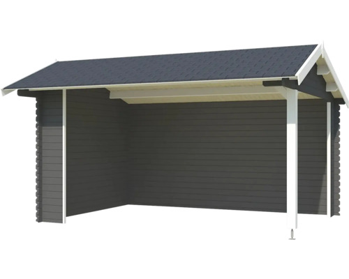 Holzgarage mit Satteldach zur Unterbringung von Fahrzeugen