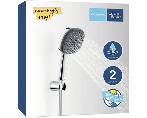 Grohe Duschkopf mit zwei Strahlarten und Wassersparfunktion