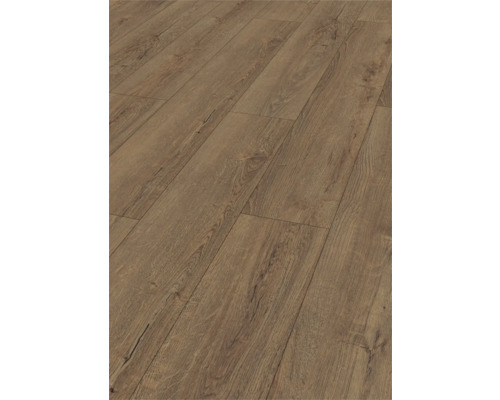 Nahaufnahme eines Laminatbodens mit Holzoptik