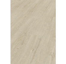 Helle Laminatboden mit Holzoptik.