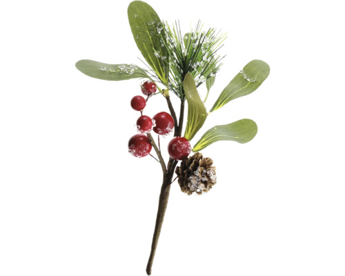 Dekozweig mit Beeren, Kiefer und Zapfen
